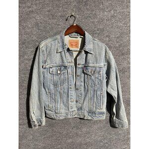 Levi's Denim Jacket Mens Medium Blue Button Front Classic Bomber PC9 29944-0012